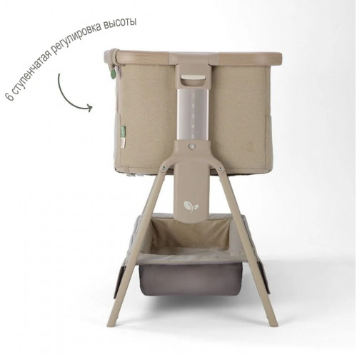 Колыбель приставная Tutti Bambini CoZee Air 2 с колесами Soft Walnut/Cocoa