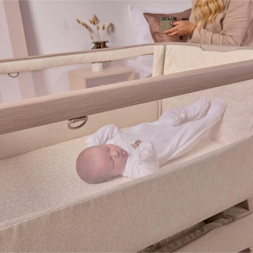 Колыбель приставная Tutti Bambini CoZee Air 2 с колесами Soft Walnut/Cocoa