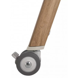 Колыбель приставная Tutti Bambini CoZee c колёсами Scandinavian Walnut/Ecru