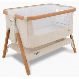 Колыбель приставная Tutti Bambini CoZee c колёсами Scandinavian Walnut/Ecru