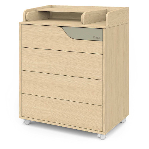 Комод "ESMEE" 805 с PUSH и органайзером, ЛДСП, МДФ, с шариковыми направляющими (в компл.2 упак.) (дуб винченца-оливковый)