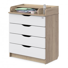 Комод Сириус-2 WOOD 804 ПВХ с шариковыми направляющими (дуб галифакс)