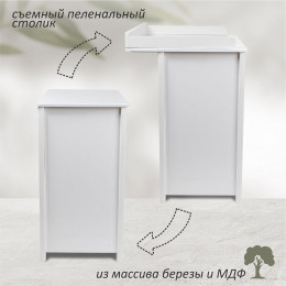 Пеленальный комод Sweet Baby Perfetto Белый/Белый