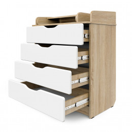 Комод Сириус-2 WOOD 804 ПВХ с шариковыми направляющими (дуб сонома)