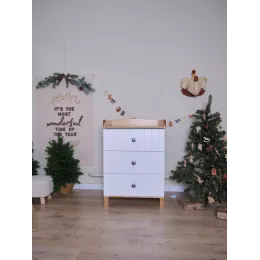 Комод пеленальный Rant Bamboo 60/3 Cloud white