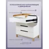 Комод пеленальный Mowbaby Lilla PRO 80/4 с органайзером белый