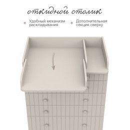 Детский пеленальный комод Bebizaro Modern New Line BZMNNEWLE/02/CA Cashmere