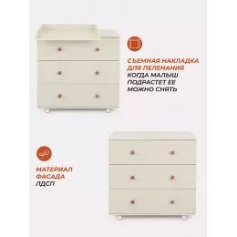 Комод пеленальный Rant Elsa 80/3 Ivory beige