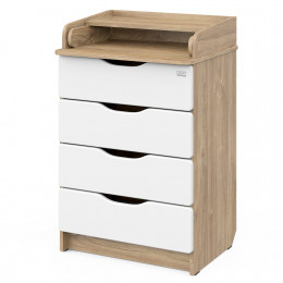 Комод Сириус WOOD 604 ПВХ с шариковыми направляющими (дуб канзас)