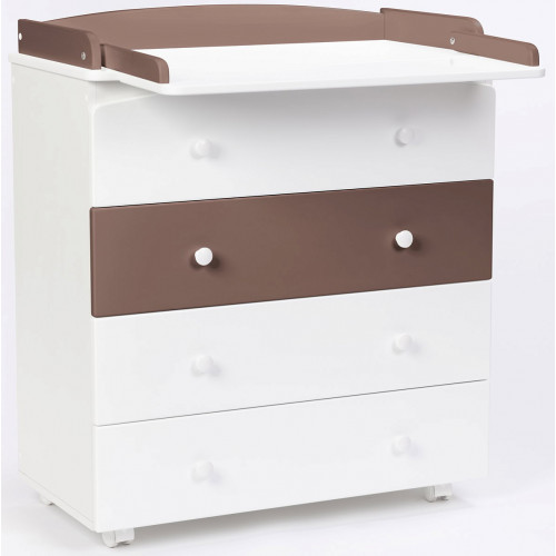 Детский пеленальный комод Bebizaro Regency Four 05 WHITE/CACAO