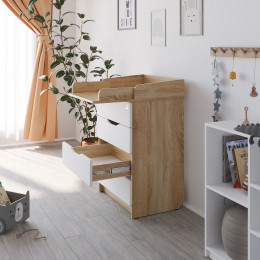 Комод Сириус WOOD 604 ПВХ с шариковыми направляющими (дуб сонома)