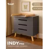 Комод пеленальный Rant Indy Pro 80/4 с органайзером Moon grey