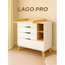 Комод пеленальный Rant Lago Pro 80/4 с органайзером Cloud white