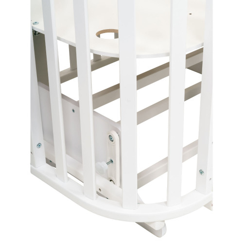 Кровать детская "Indigo "Baby Line" 5 в 1 (ложе 70*100 и 70*140) с поперечным маятником, массив бере (листочки)