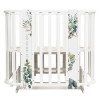 Кровать детская "Indigo "Baby Line" 5 в 1 (ложе 70*100 и 70*140) с поперечным маятником, массив бере (листочки)