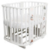 Кровать детская "Indigo "Baby Line" 5 в 1 (ложе 70*100 и 70*140) с поперечным маятником, массив бере (машинки)