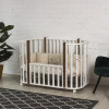 Кровать детская BRIONI 4 в 1 кровать-манеж-диванчик-люлька (белый-натуральный арт.KR-0013/0)