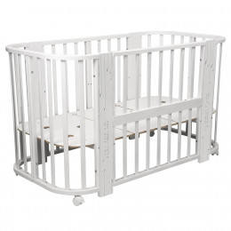 Кровать детская "Indigo "Baby Line" 5 в 1 (ложе 70*100 и 70*140) с поперечным маятником, массив бере (звездочки)