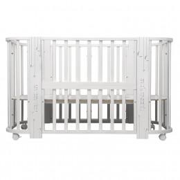 Кровать детская "Indigo "Baby Line" 5 в 1 (ложе 70*100 и 70*140) с поперечным маятником, массив бере (звездочки)
