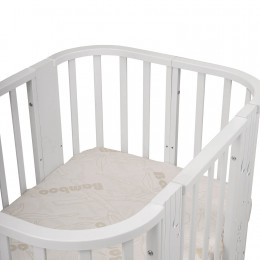 Кровать детская "Indigo "Baby Line" 5 в 1 (ложе 70*100 и 70*140) с поперечным маятником, массив бере (звездочки)