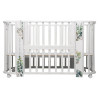 Кровать детская "Indigo "Baby Line" 5 в 1 (ложе 70*100 и 70*140) с поперечным маятником, массив бере (листочки)