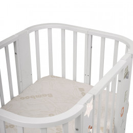 Кровать детская "Indigo "Baby Line" 5 в 1 (ложе 70*100 и 70*140) с поперечным маятником, массив бере (машинки)