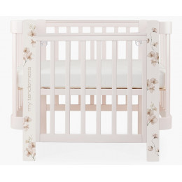 Детская кроватка-трансформер Happy baby Mommy Love в комплекте с расширением 160х70 pink