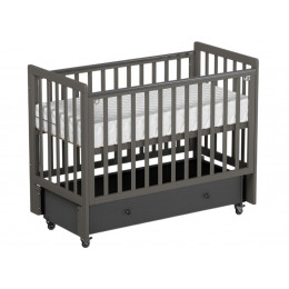 Кроватка Antemi Classic Sleep с маятником и ящиком НИК 22г Графит