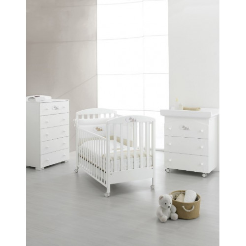 Детская кроватка Erbesi Dormiglione 125х65см слоновая кость