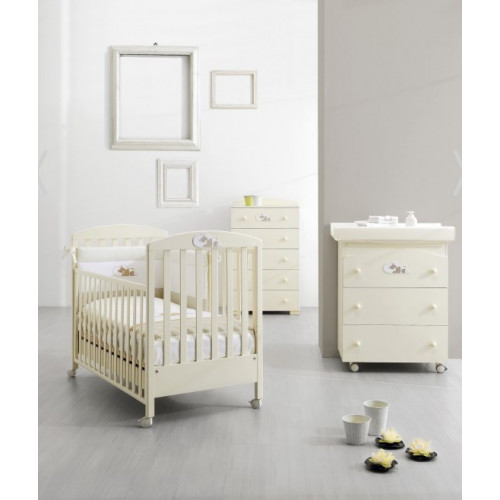 Детская кроватка Erbesi Dormiglione 125х65см слоновая кость