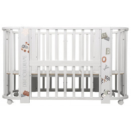 Кроватка-трансформер Indigo Baby Line 5 в 1 New машинки