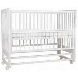 Детская кроватка Polini kids Simple 320 с маятником Белый