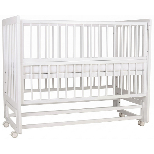 Детская кроватка Polini kids Simple 320 с маятником Белый