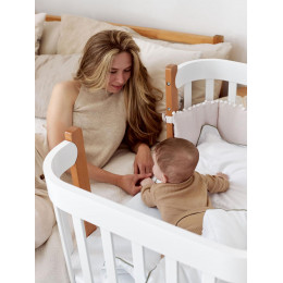 Детская кроватка-трансформер Happy baby Mommy lux Белый