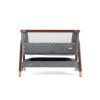 Колыбель приставная Tutti Bambini Cozee Lux с колесами, в цвете Серый (Walnut/Slate)