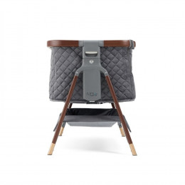Колыбель приставная Tutti Bambini Cozee Lux с колесами, в цвете Серый (Walnut/Slate)