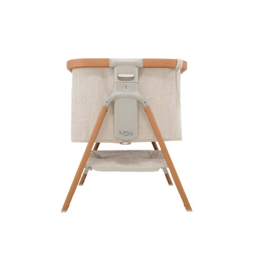 Колыбель приставная Tutti Bambini Cozee с колесами, в цвете Скандинавский Орех (Scandinavian Walnut / Ecru)