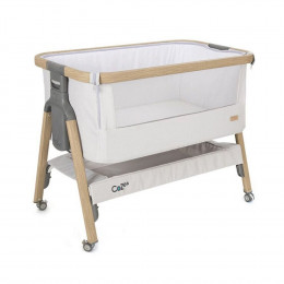 Колыбель приставная Tutti Bambini Cozee с колесами, в цвете Дуб серый (Oak/Silver)