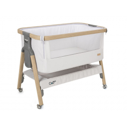 Колыбель приставная Tutti Bambini Cozee с колесами, в цвете Дуб серый (Oak/Silver)