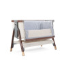Колыбель приставная Tutti Bambini Cozee Lux с колесами, в цвете Кремовый (Walnut/Cream)