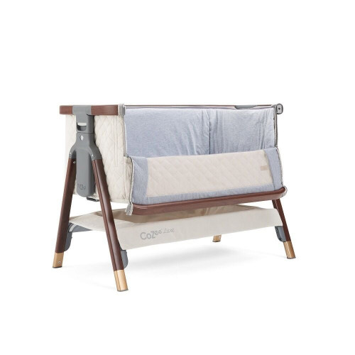 Колыбель приставная Tutti Bambini Cozee Lux с колесами, в цвете Кремовый (Walnut/Cream)
