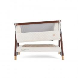 Колыбель приставная Tutti Bambini Cozee Lux с колесами, в цвете Кремовый (Walnut/Cream)