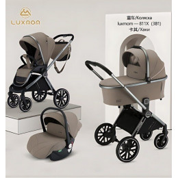 Коляска 3 в 1 Luxmom 811X хаки