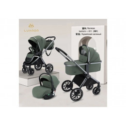 Коляска детская LuxMom 811 3в1 (армейский зеленый)