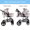 Коляска детская Luxmom 555 трансформер для новорожденных 3 в 1, оливковый