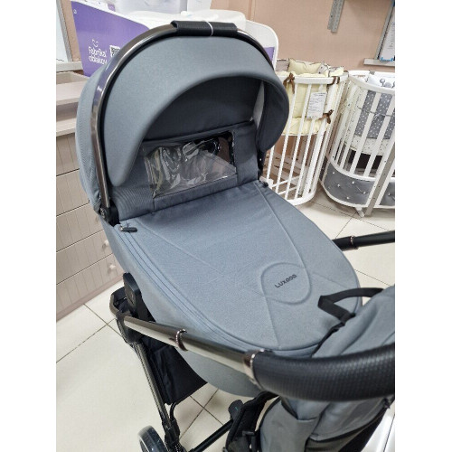 Модульная коляска 3в1 Luxmom 888X серый