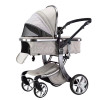 Коляска LuxMom Dalux 608 3в1 экокожа (светло-серый)