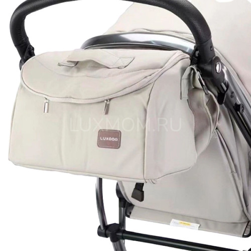 Коляска LuxMom Dalux 608 3в1 экокожа (светло-серый)