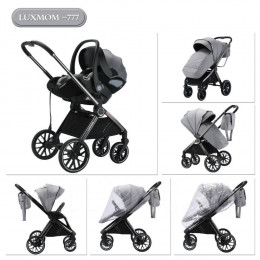 Коляска детская Luxmom 777 Fantis 3 в 1 синий