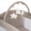 Манеж-кровать Indigo Bon-Bon Toy 2 уровень с подвесными игрушками бежевый